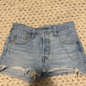 Levi’s 501 Light Blue Denim Women Shorts